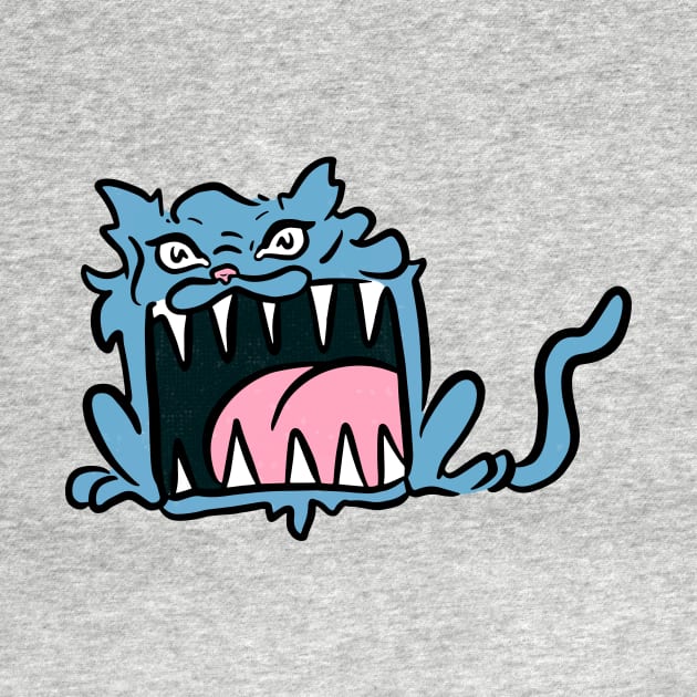 Big Mouth Blue Baby Kitty by Sasha Banana 